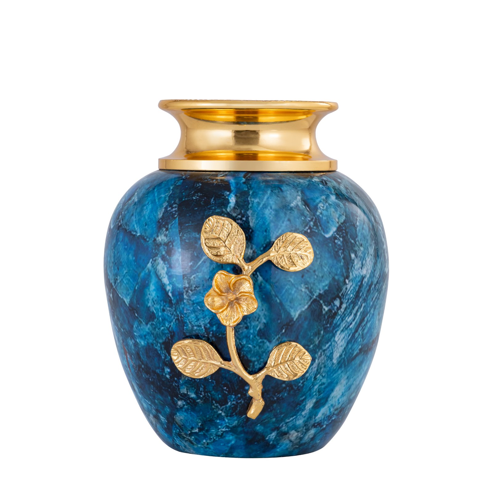 Decowill Metal Flower Vase Circle Blue | Metal Flower Pot for Home Decoration photo 5
