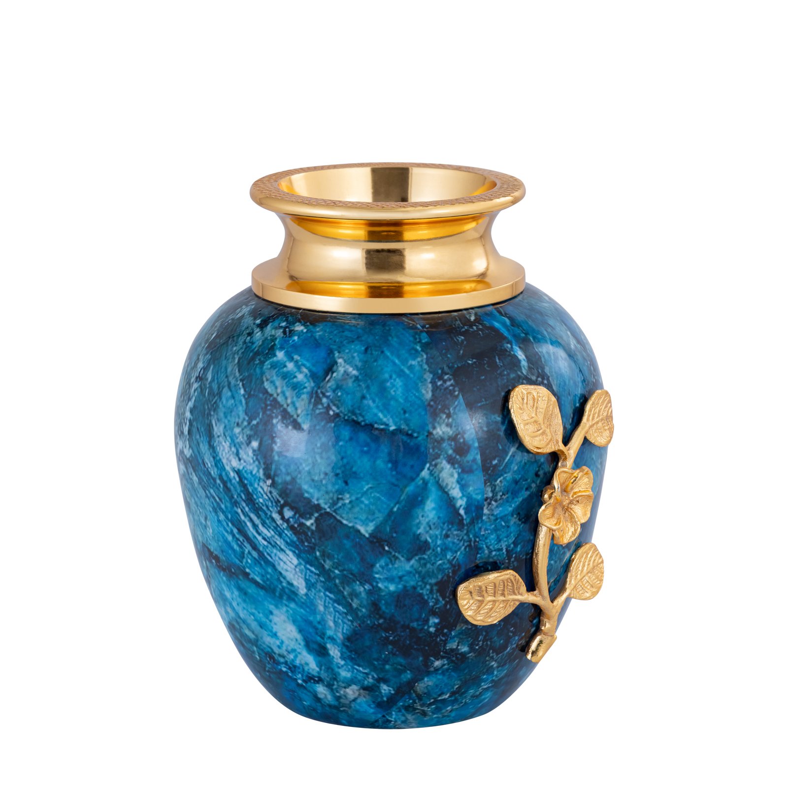 Decowill Metal Flower Vase Circle Blue | Metal Flower Pot for Home Decoration photo 4