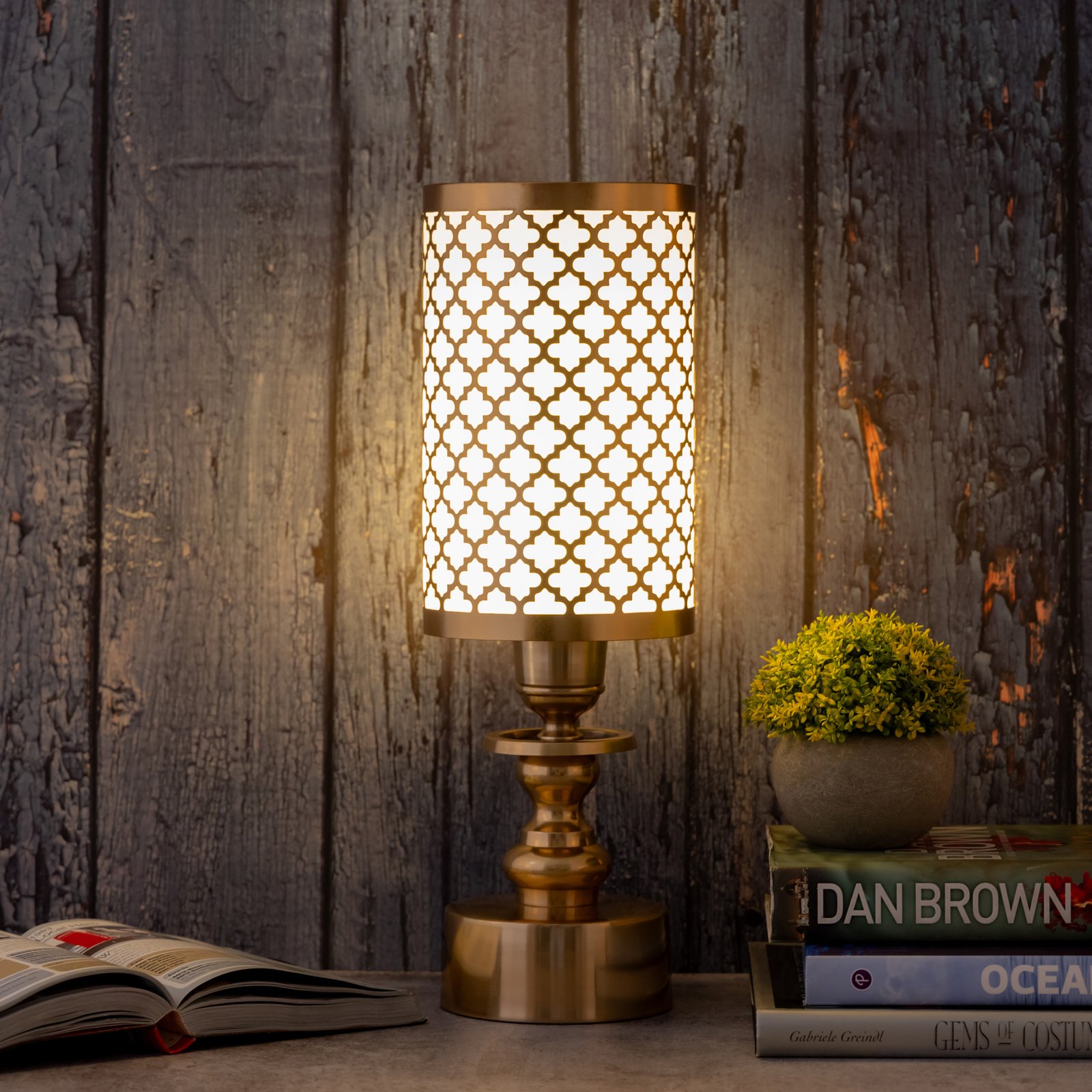 Decowill Table Lamp for Home Decor with Beautiful Shade