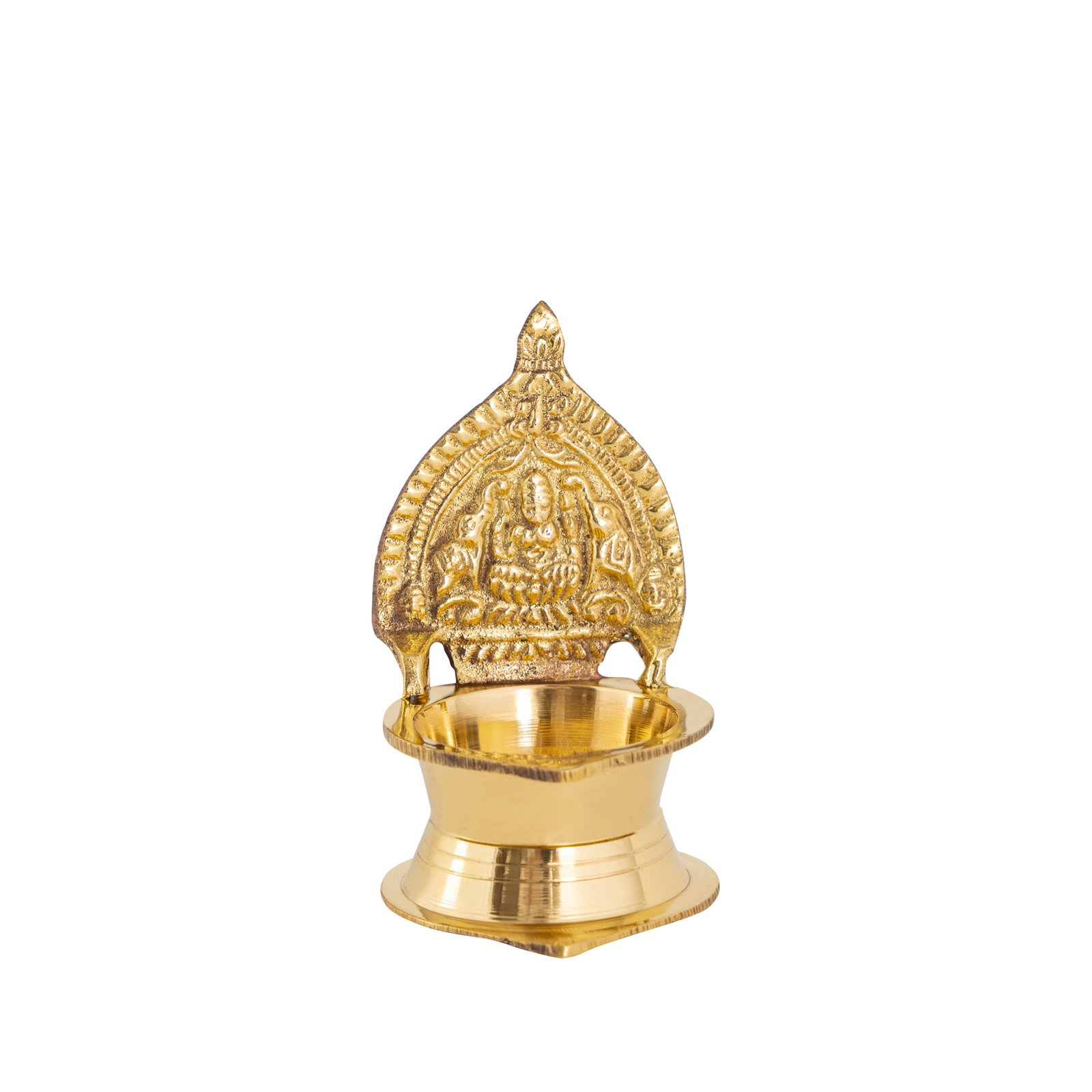 Decowill Brass Kamakshi Diya | Pure Brass | Deepak for Pooja | Festive Decor photo 4