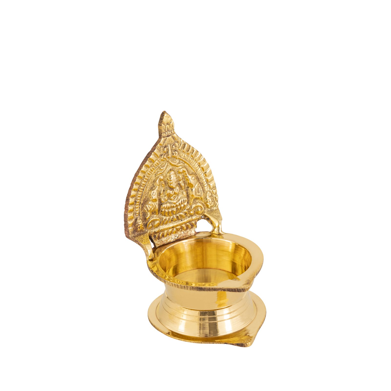 Decowill Pure Brass Kamakshi Devi Diya | Pack of 2 | Deepak for Pooja photo 3
