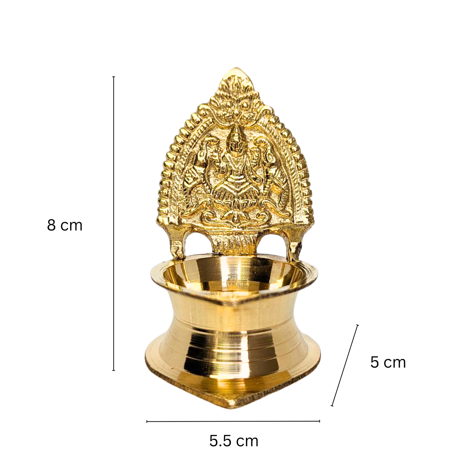 Decowill Pure Brass Kamakshi Devi Diya | Medium | Deepak for Pooja photo 2