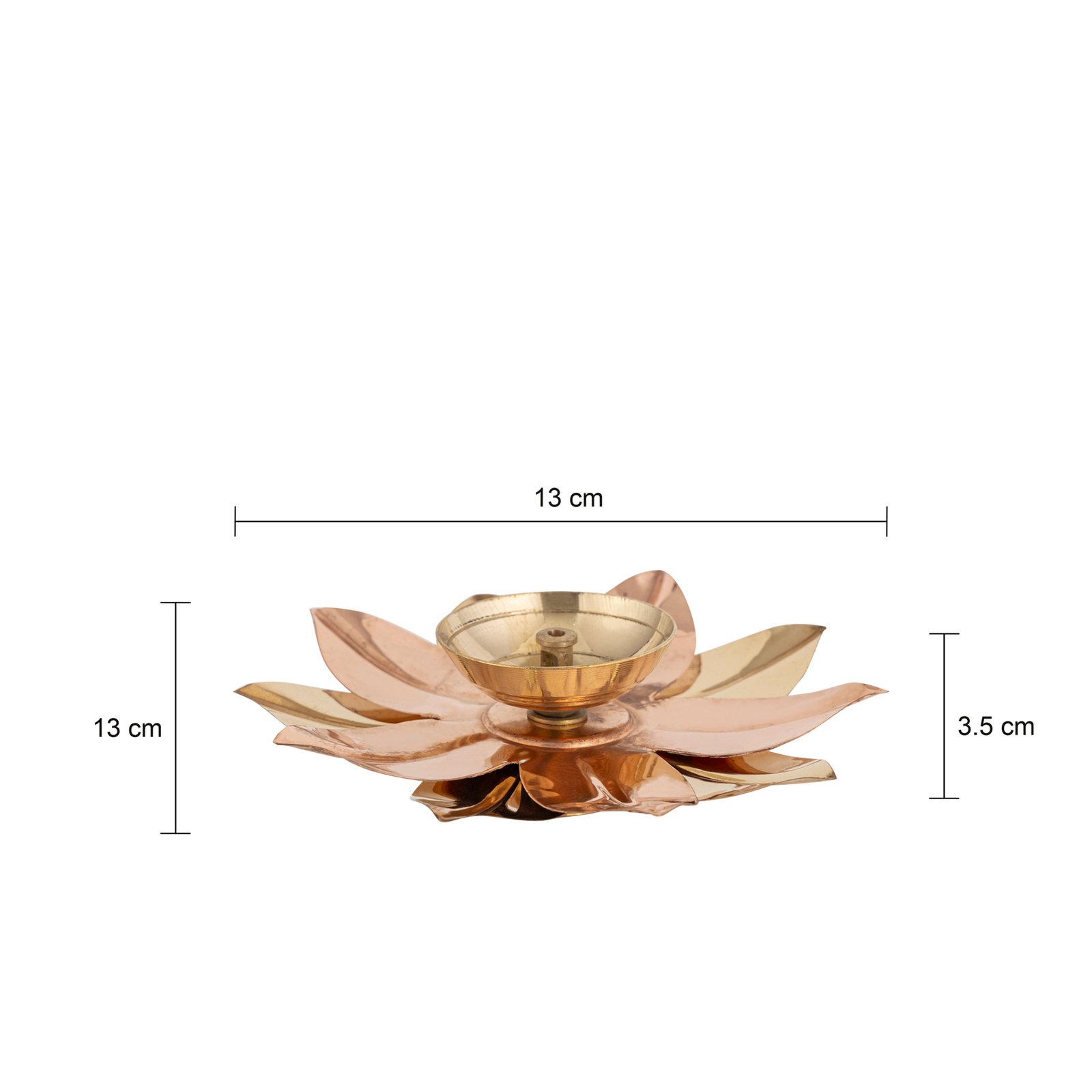 Decowill Brass Akhand Diya with Lotus Leafs | Diya for Diwali Decoration photo 2