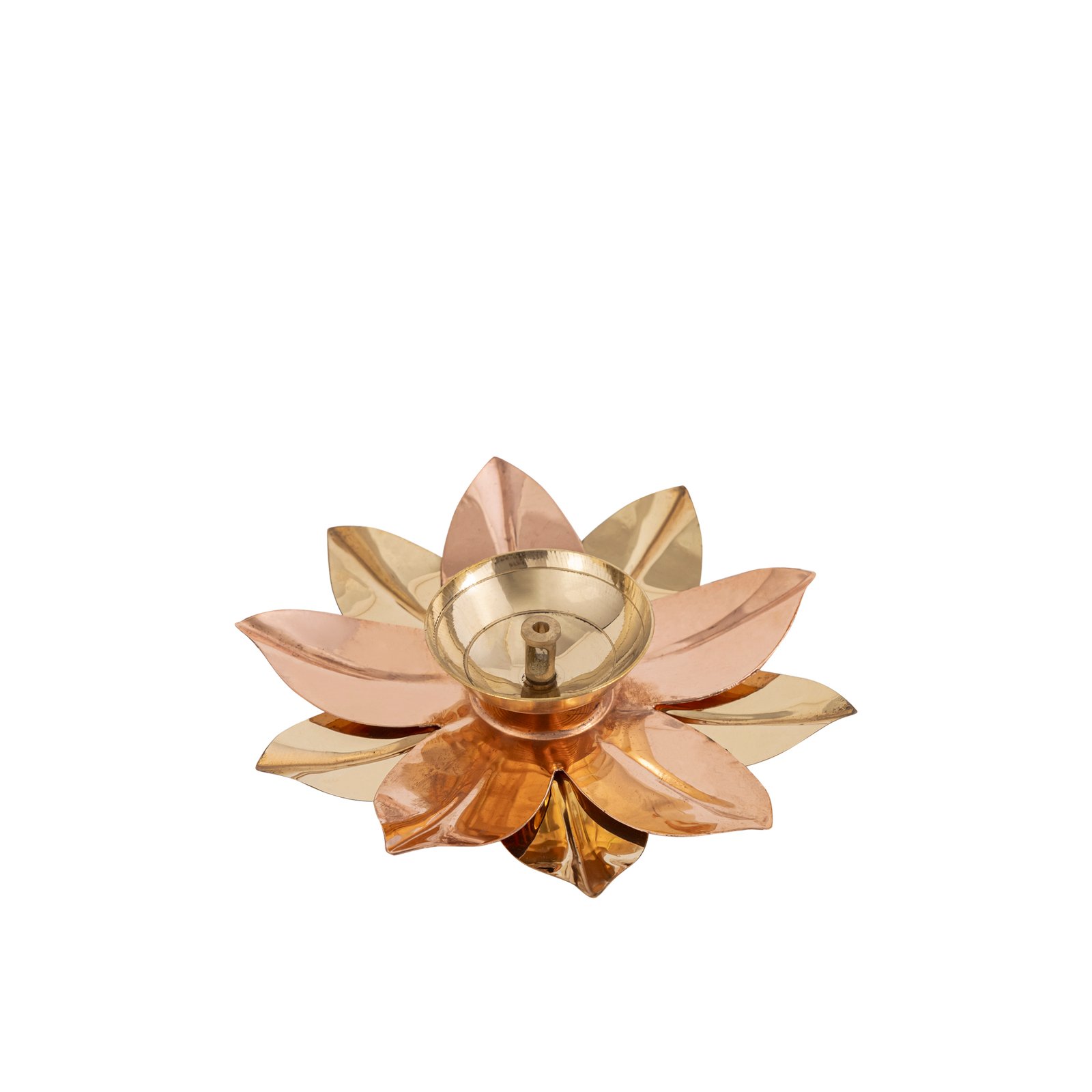 Decowill Brass Akhand Diya with Lotus Leafs | Diya for Diwali Decoration photo 4