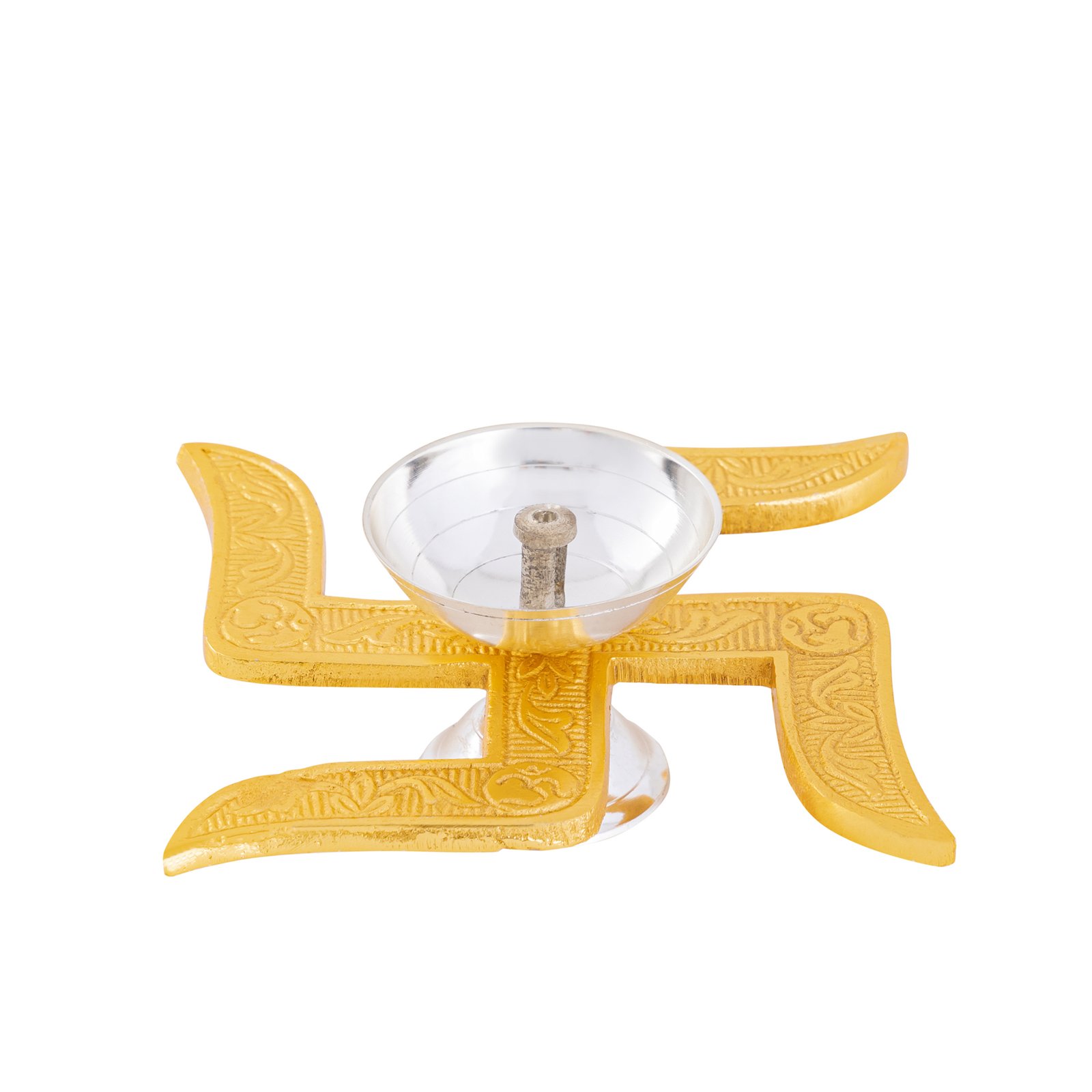 Decowill Brass Swastik Diya for Pooja | Diwali Decoration | Festivals Season photo 4