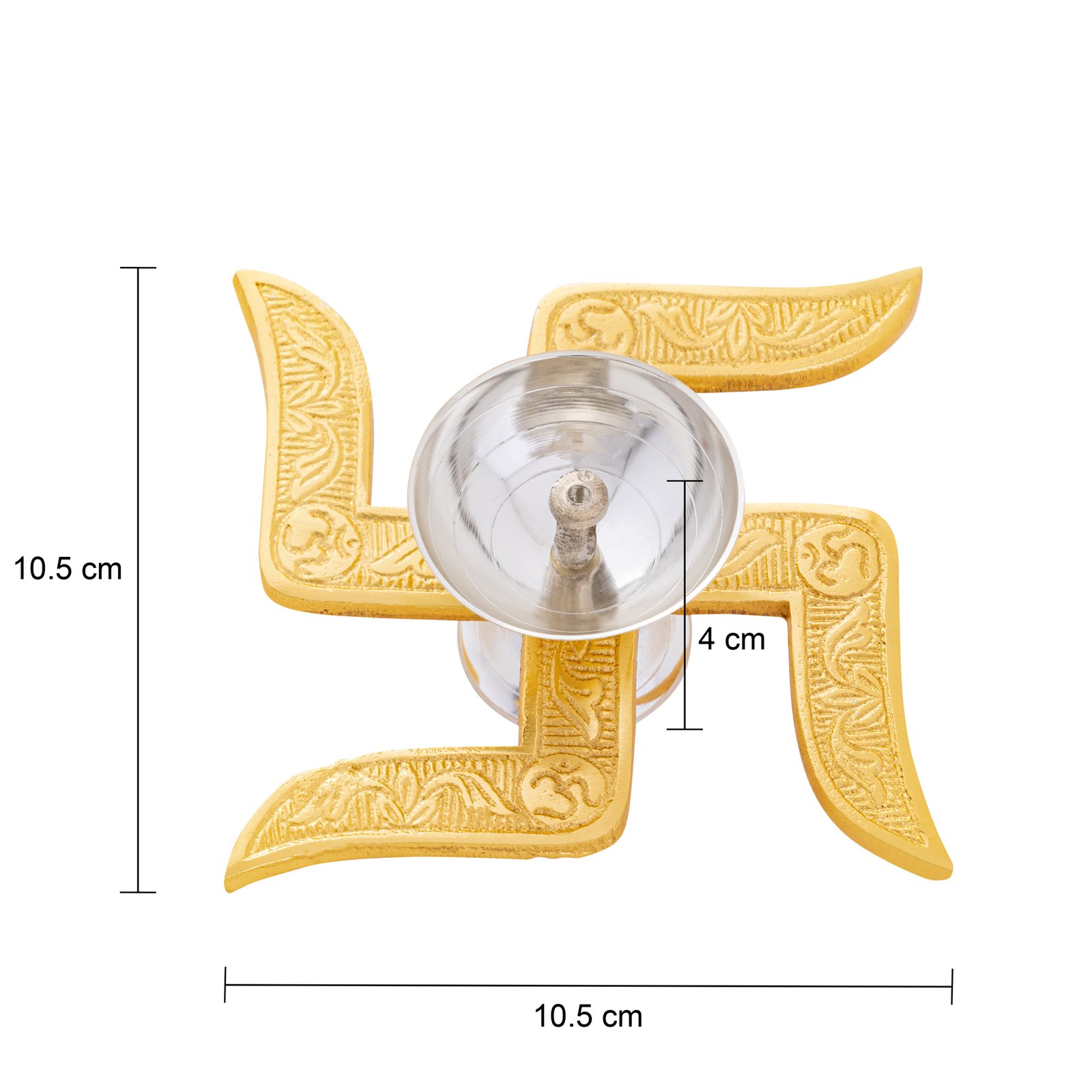 Decowill Brass Swastik Diya for Pooja | Diwali Decoration | Festivals Season photo 2