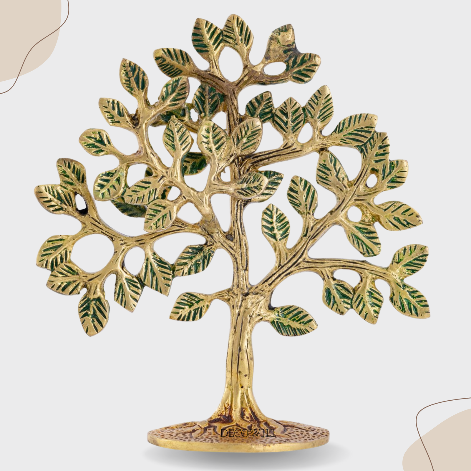 Decowill Brass Decorative Tree | Kalpavirksh Tree | Brass Tree of Life | Home Decor Items