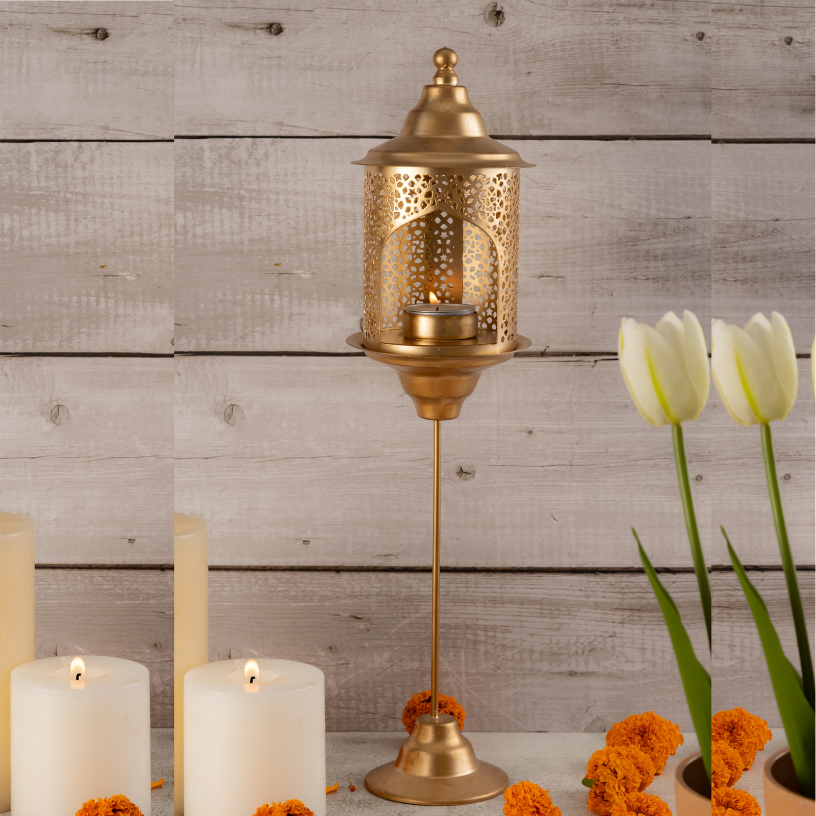 Decowill Iron Tealight Candle Stand | Tealight Candle Holder for Home Decoration