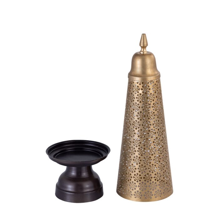 Iron Candle Holder with Jaali