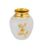 Brass Flower Vase Circle White
