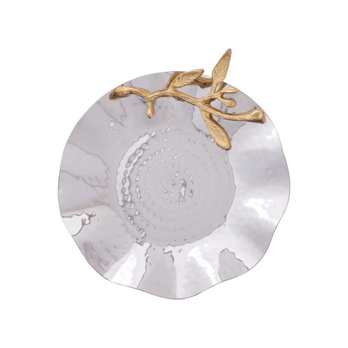 Decorative Steel Plate Brass Leaf Design
