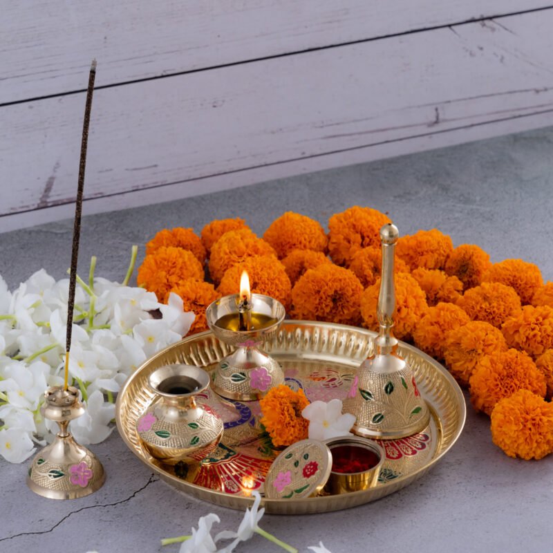 Brass Pooja Thali Set