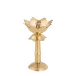 Brass Lotus Akhand Diya with Stand Pack of 2