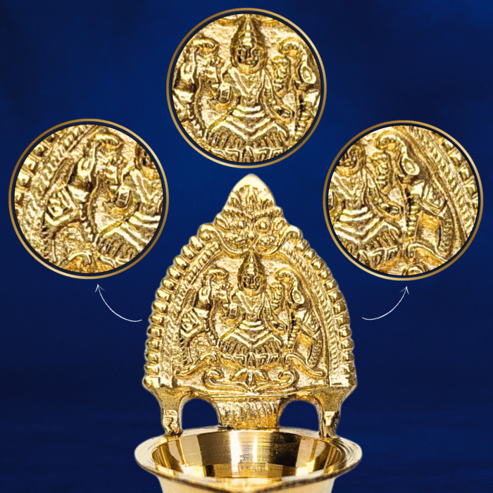 Pure Brass Kamakshi Devi Diya Medium