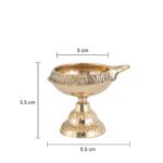 Decowill Brass Kuber Diya with Stand