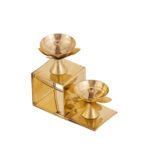 Brass Step Diya for Puja 2 Step