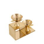 Brass Step Diya for Puja 2 Step