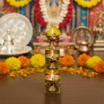 Decowill 3 Step Brass Diya
