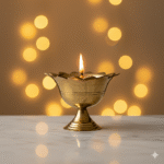 Decowill Brass Devdas Diya Size 2