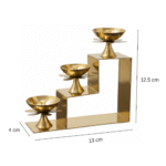 Decowill 3 Step Brass Diya